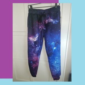 Galaxy print jogger pants